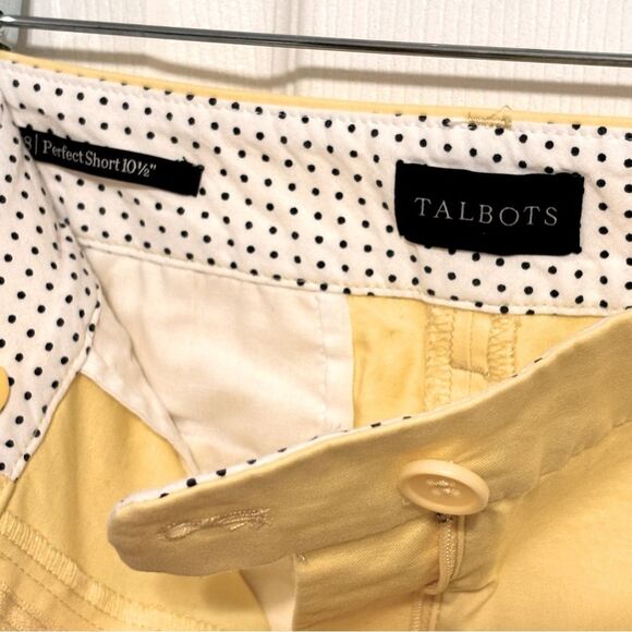 Talbots | Women’s Casual  Butter Yellow Stretch 10.5” Bermuda Shorts Size 8 - Picture 8 of 13